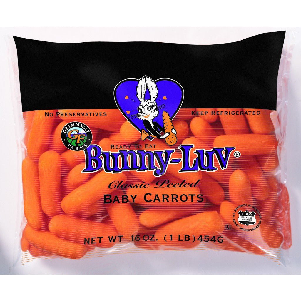 Carrots-Baby Peeled Cello 1lb Per Bag