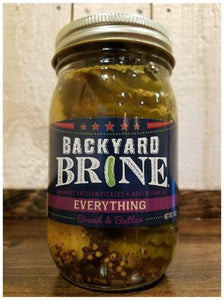 Pickles-Backyard Brine- EVERYTHING BREAD & BUTTER- 16oz Per Jar
