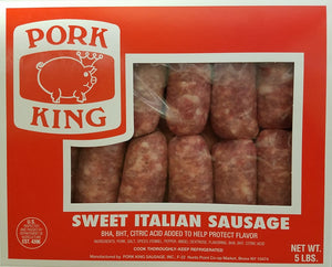 Sausage Sweet Italian Pork- 5lb Box