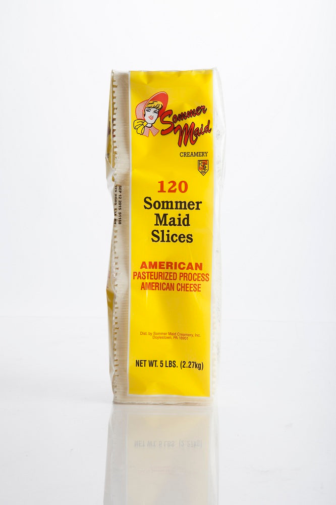 Cheese-Yellow American-5lb, 120 Slices Per Loaf