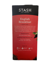 Load image into Gallery viewer, Tea STASH English Breakfast Per Box
