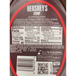 Chocolate Syrup- Hershey's 24oz- Per Bottle