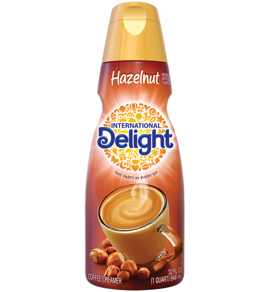 Coffee Creamer-International Delight HAZELNUT-32oz Per Bottle