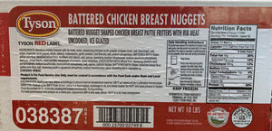 CHICKEN NUGGETS Tyson 10lbs Per Box